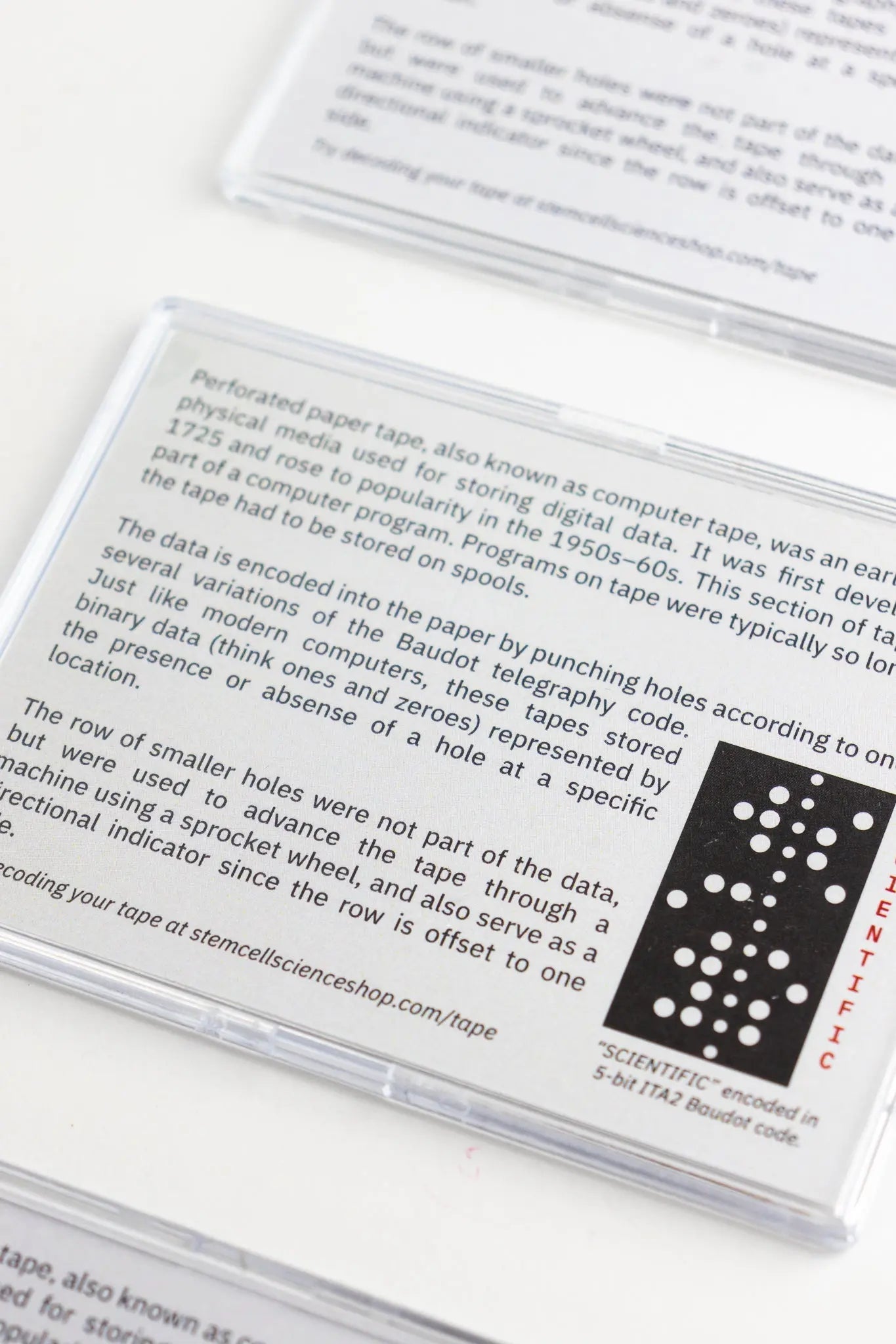 Punched Computer Tape Section, Black at Stemcell Science Shop