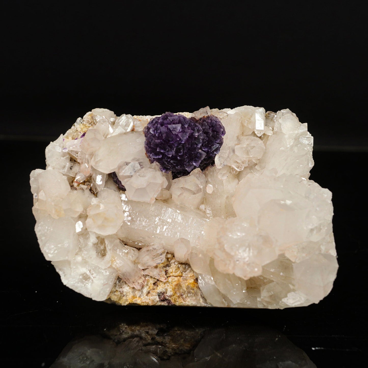Rare Blue Fluorite with Quartz Natural Mineral Specimen # B 6757
