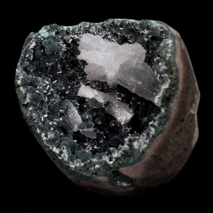 Rare Find Epi-Stilbite Inside Black Chalcedony Natural Mineral Specimen  # B 4736