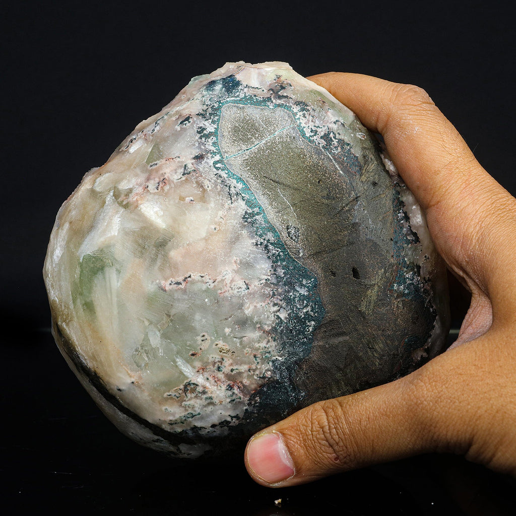 Rare Green Apophyllite with Stilbite Natural Mineral Specimen #TC24-21