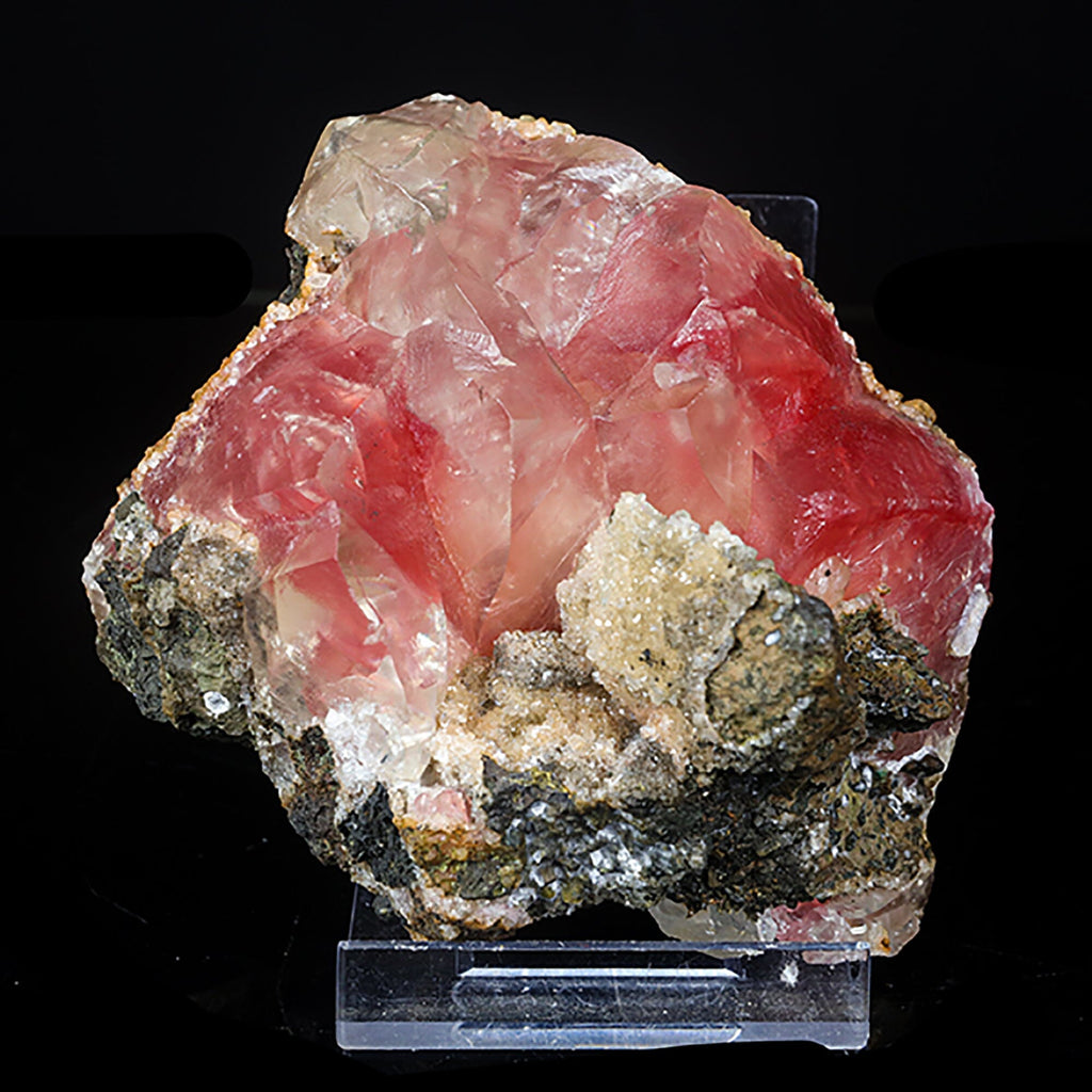 Rare Huge Moldy Raspberry Calcite with Mesolite Natural Mineral Specimen.  # 7042