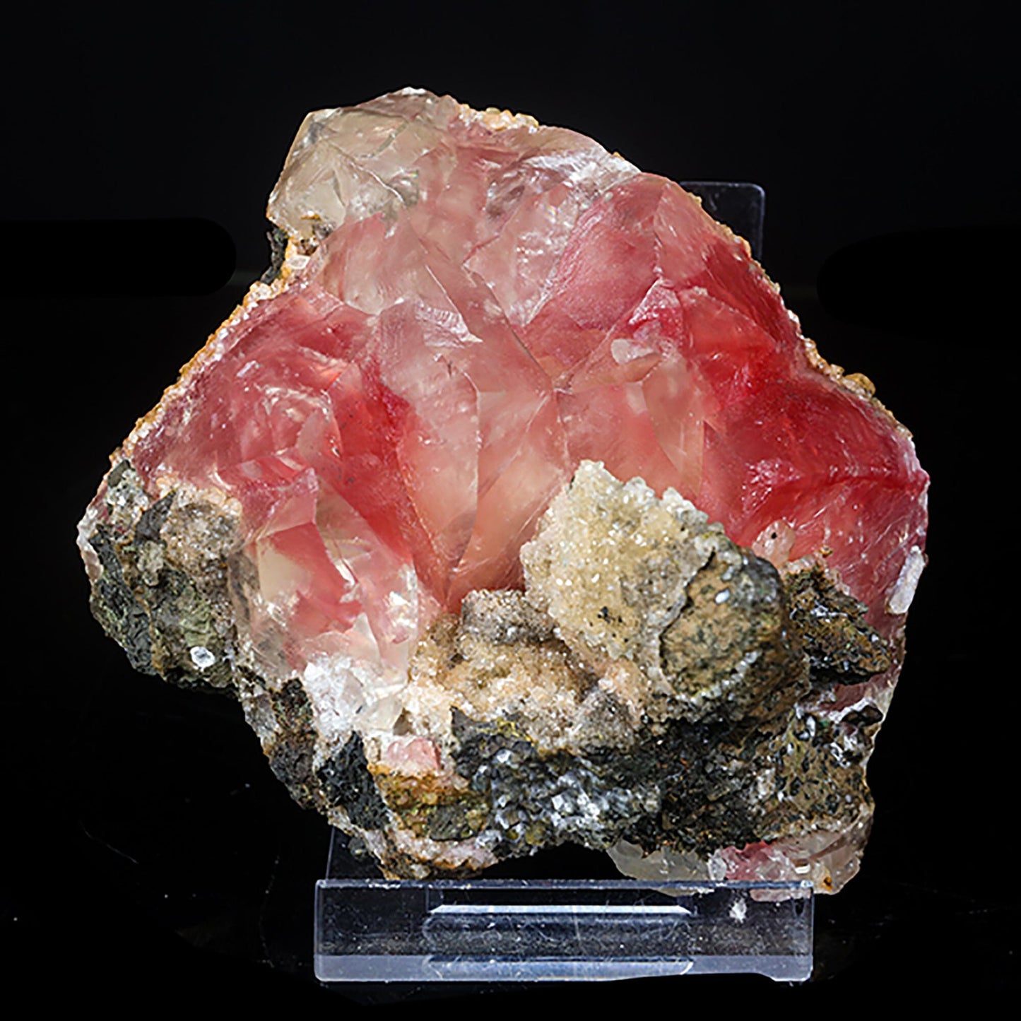 Rare Huge Moldy Raspberry Calcite with Mesolite Natural Mineral Specimen.  # 7042
