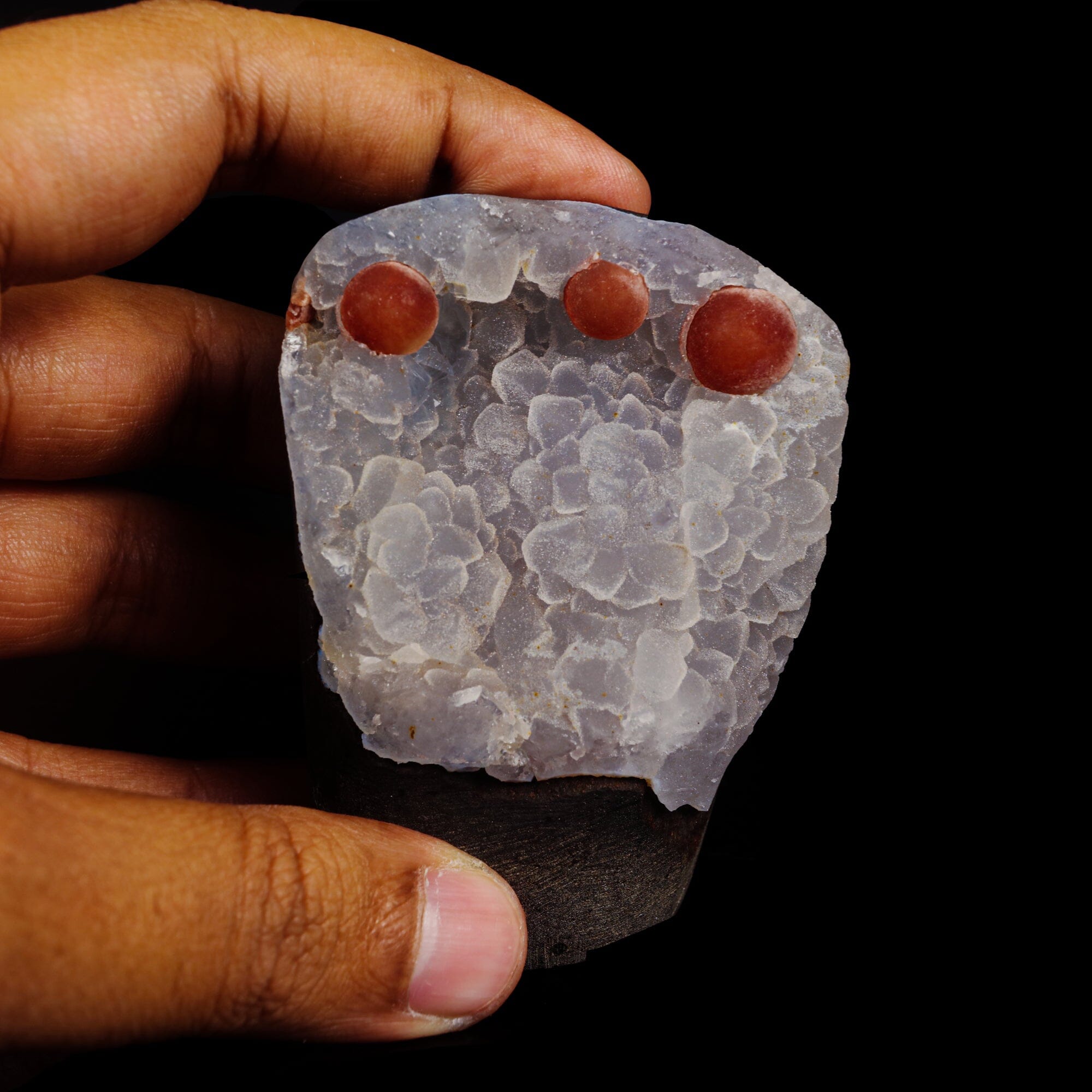 Rare Red Botryoidal Fluorites Natural mineral Specimen # B 6976