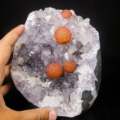 Rare Red Botryoidal Fluorites Natural mineral Specimen # B 7021