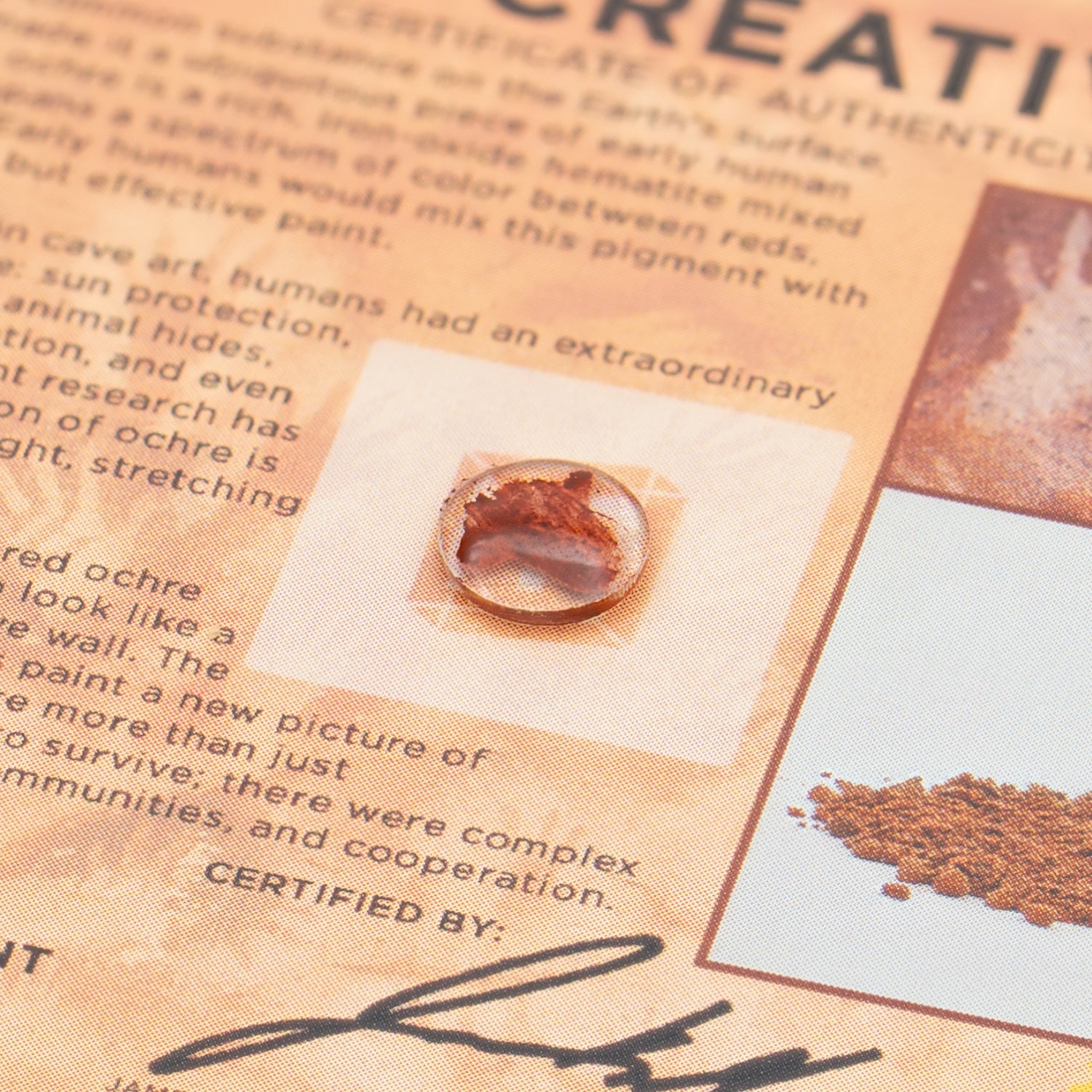 Red Ochre Dawn of Creativity - Card Display