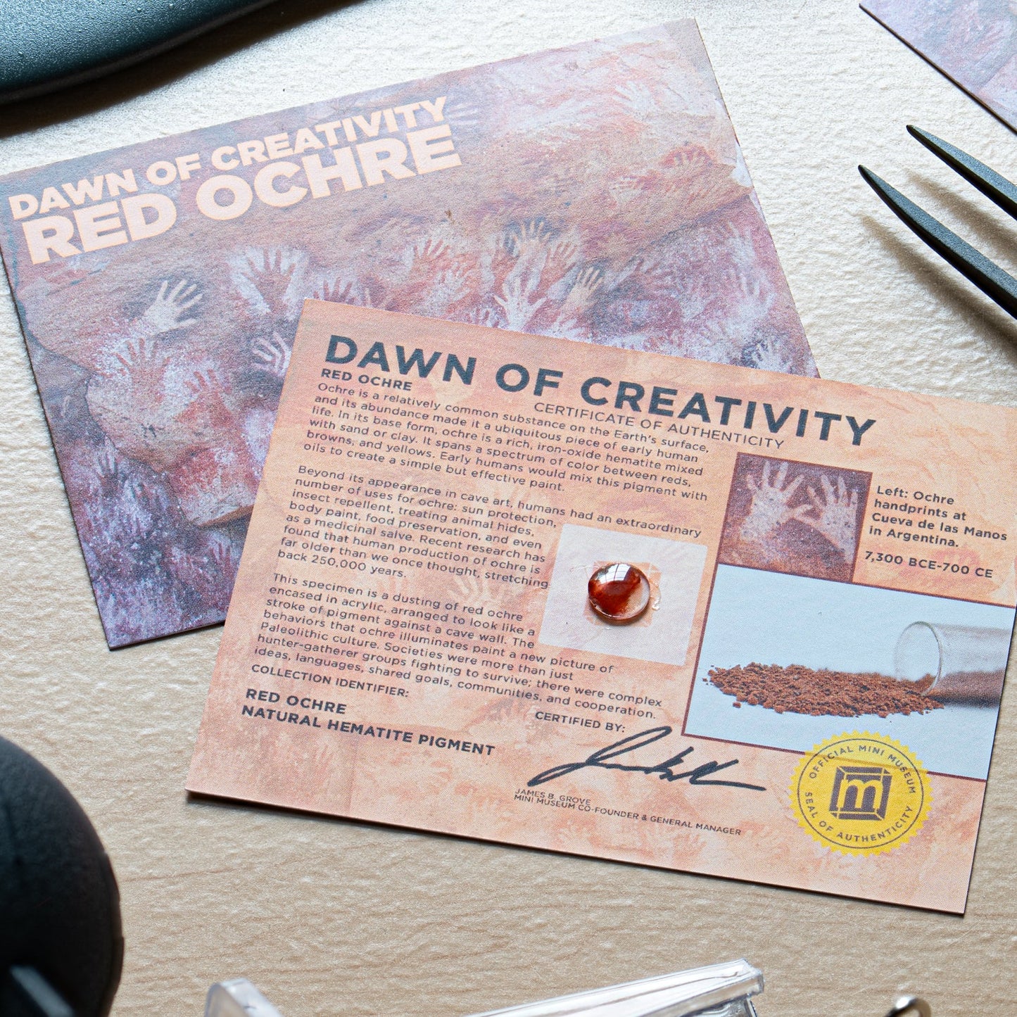 Red Ochre Dawn of Creativity - Card Display