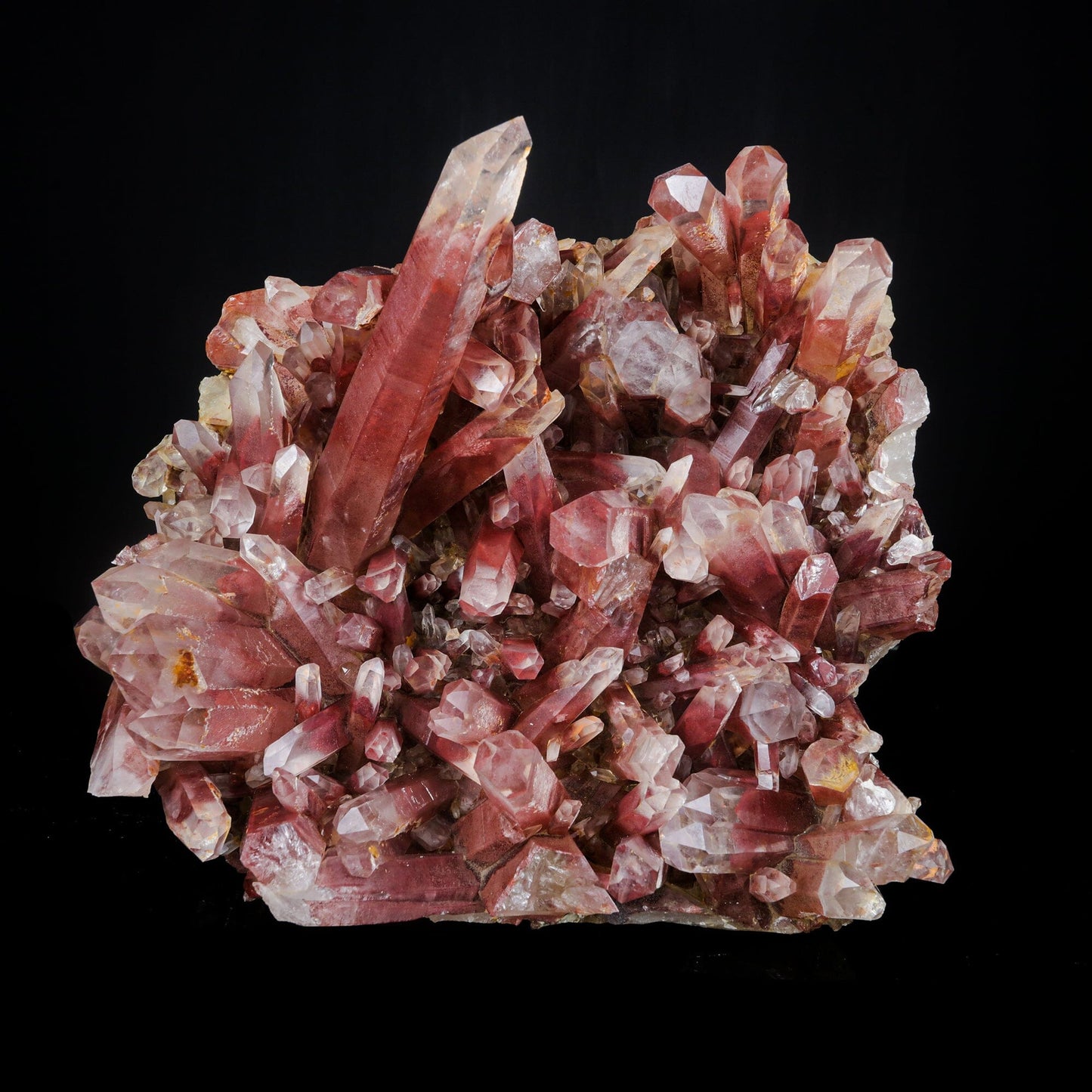 Red Phantom Quartz Cluster Natural Mineral Specimen