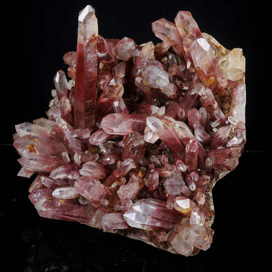 Red Phantom Quartz Cluster Natural Mineral Specimen