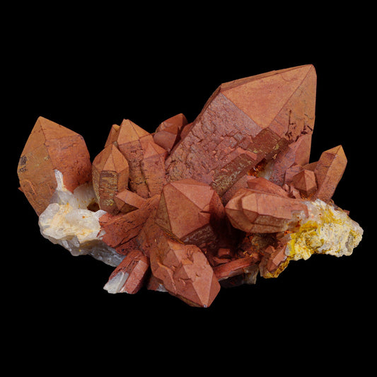 Red Quartz cluster Natural Mineral Specimen # B 6978