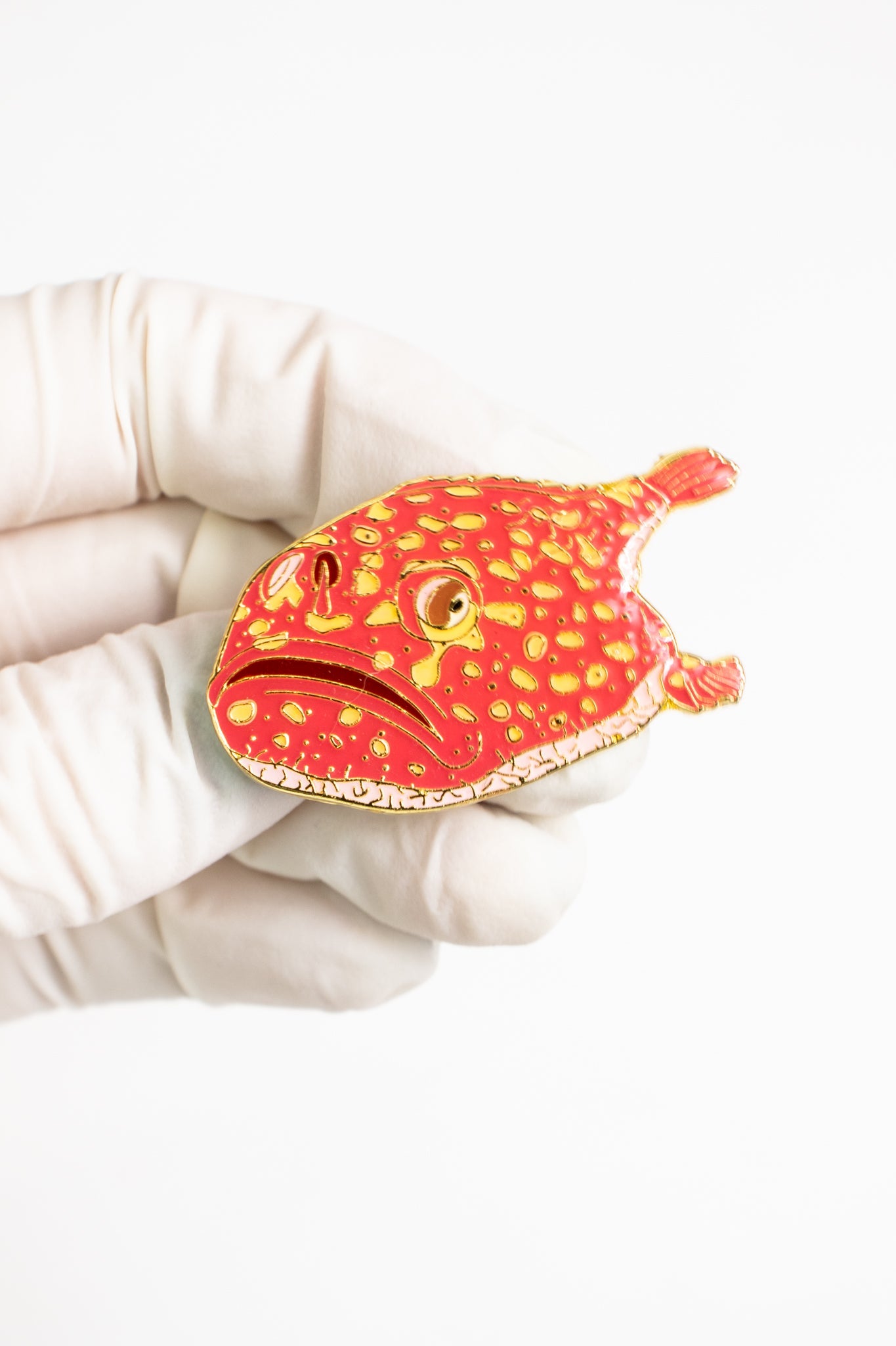 Abe’s Deepsea Toad Enamel Pin (Chaunax abei), Default Title at Stemcell Science Shop