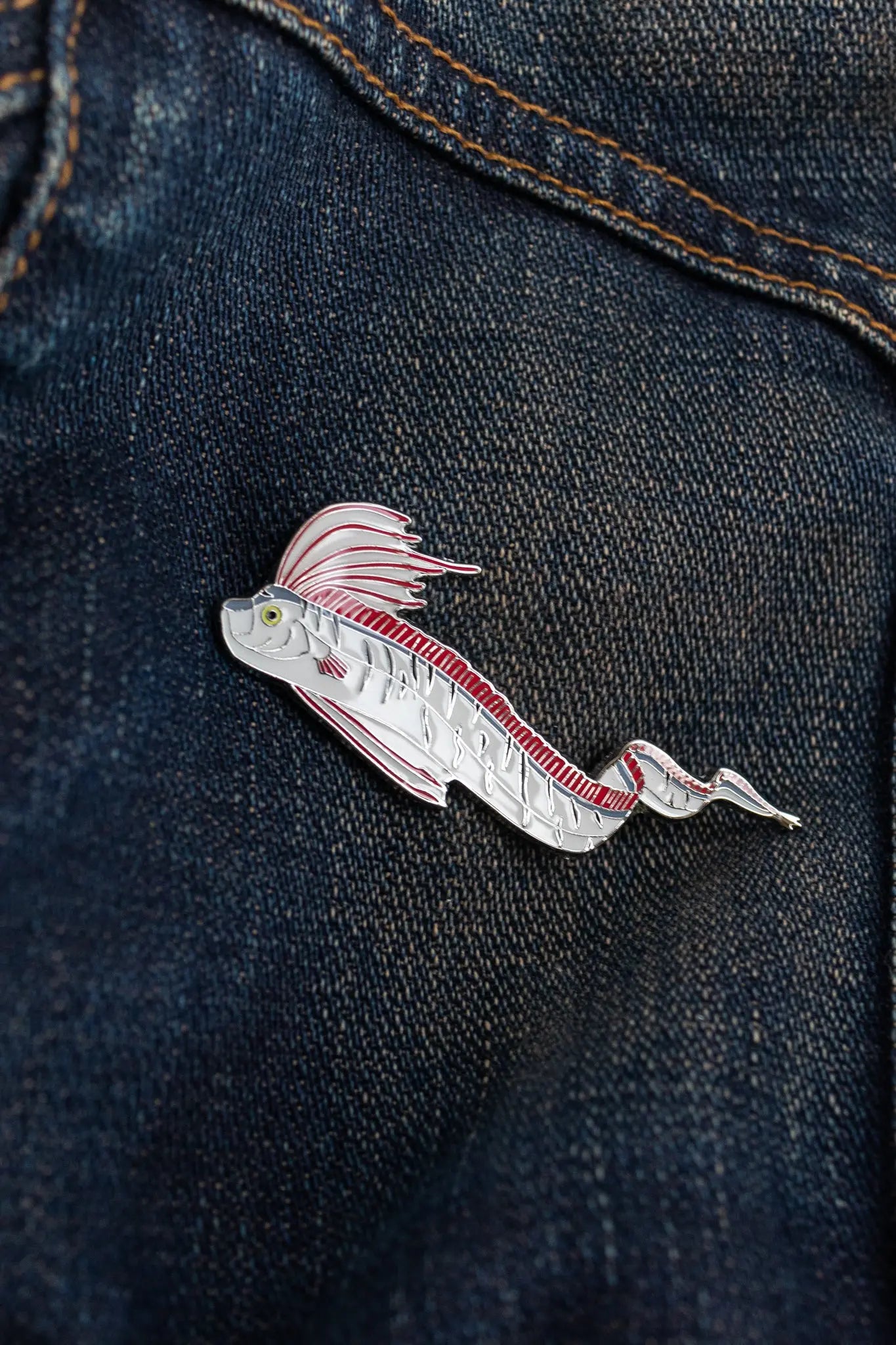 Oarfish Enamel Pin (Regalecus glesne), Default Title at Stemcell Science Shop
