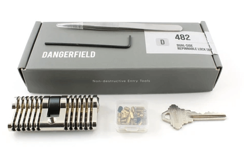 Practice Lock, Repinnable, Progressive, Aluminum, Cutaway Training by Dangerfield