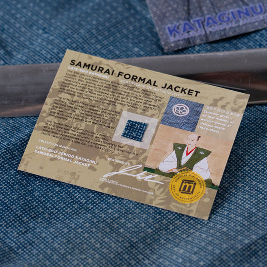Samurai Formal Jacket - Late Edo Kataginu - Display Card