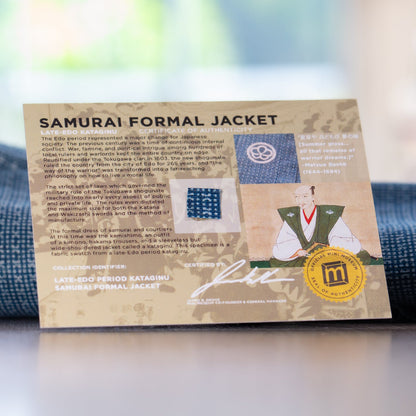 Samurai Formal Jacket - Late Edo Kataginu - Display Card
