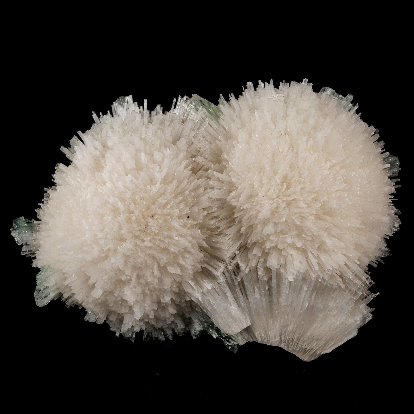 Scolecite Huge Spray with Green Apophyllite Cube Natural Mineral Specimen # B 5725