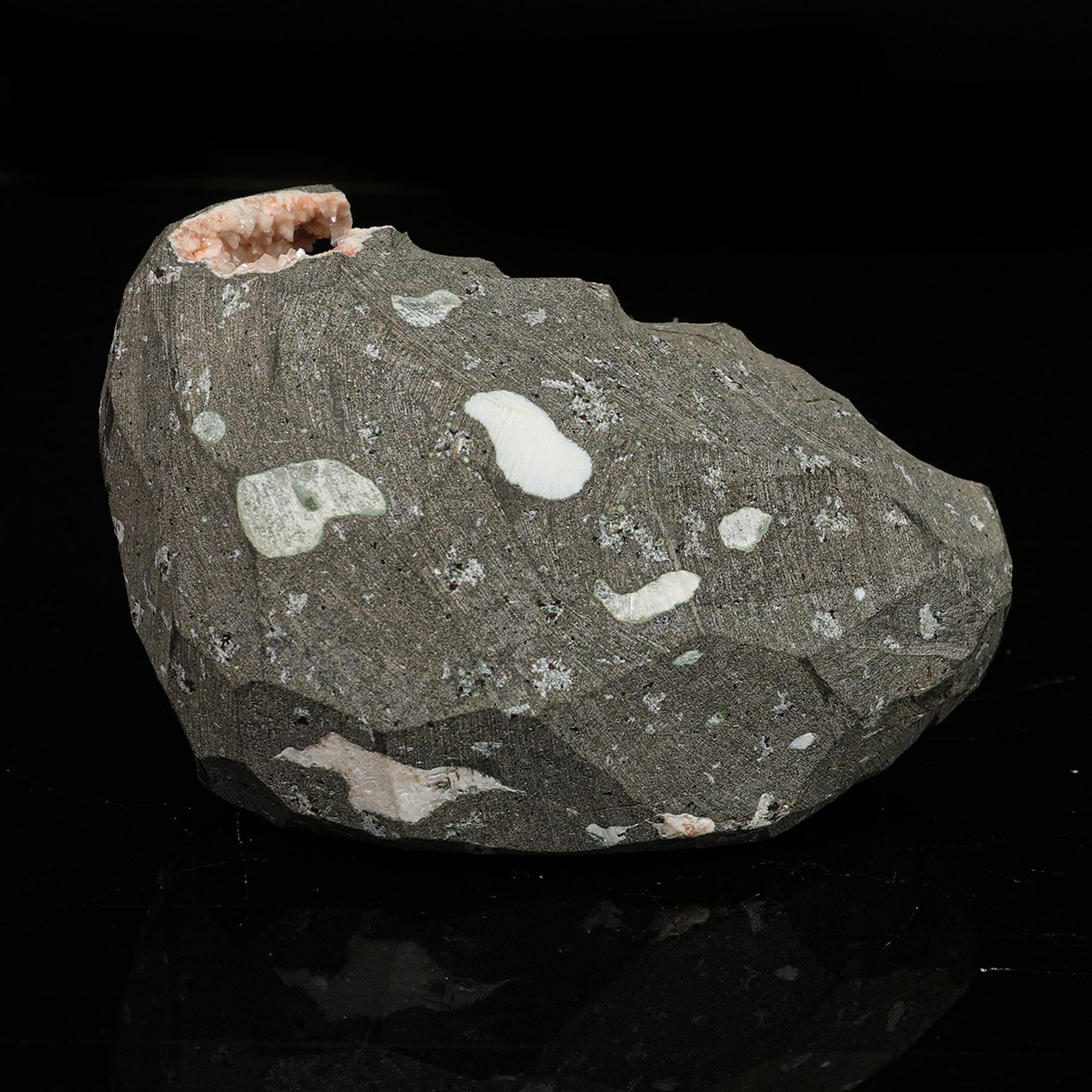 Scolecite in Heulandite Geode Natural Mineral Specimen # B 6771