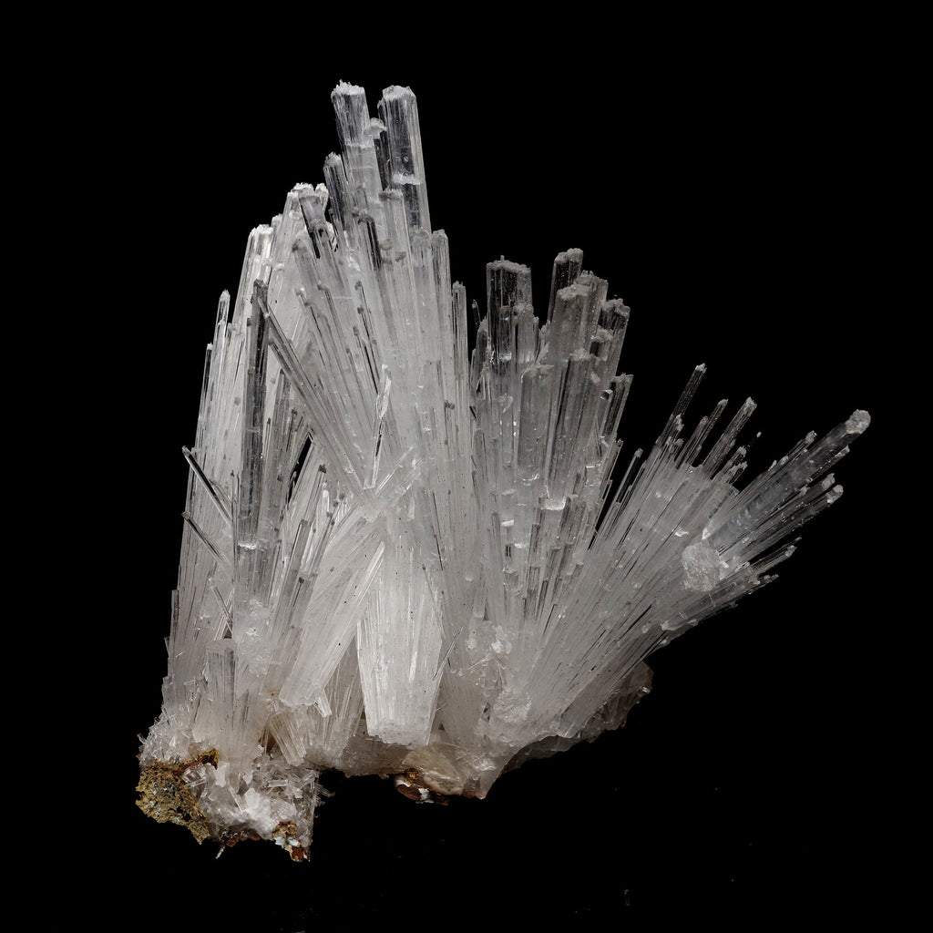 Scolecite Intergrown Sprays on Stilbite Natural Mineral Specimen  # B 5207