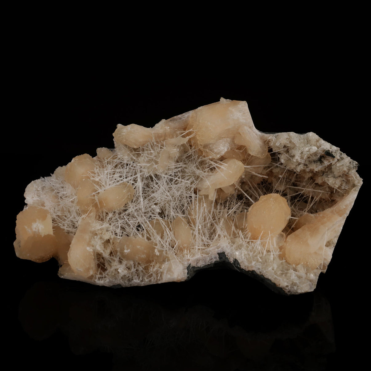 Scolecite Spray inside Stilbite geode Natural Mineral Specimen # B 550 ...