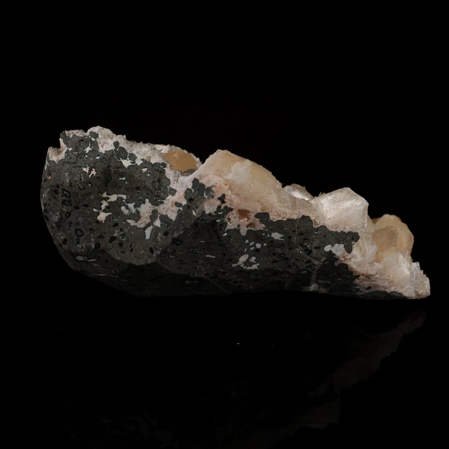 Scolecite Spray inside Stilbite geode Natural Mineral Specimen # B 5501