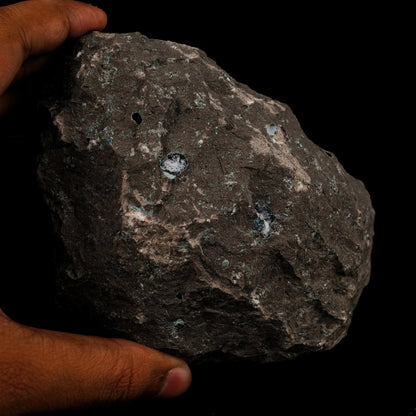 Scolecite Sprays Inside Heulandite Geode Natural Mineral Specimen # B 5685