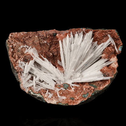 Scolecite Sprays Inside Heulandite Geode Natural Mineral Specimen # B 5813.