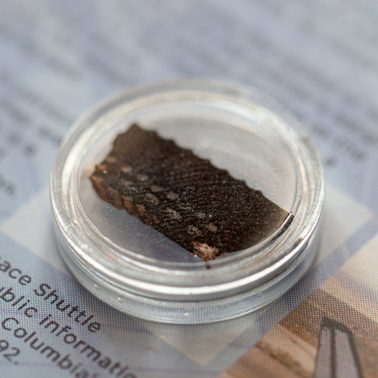 Space Shuttle Tire - Columbia Flown Nose Landing Gear Tire - Card Display