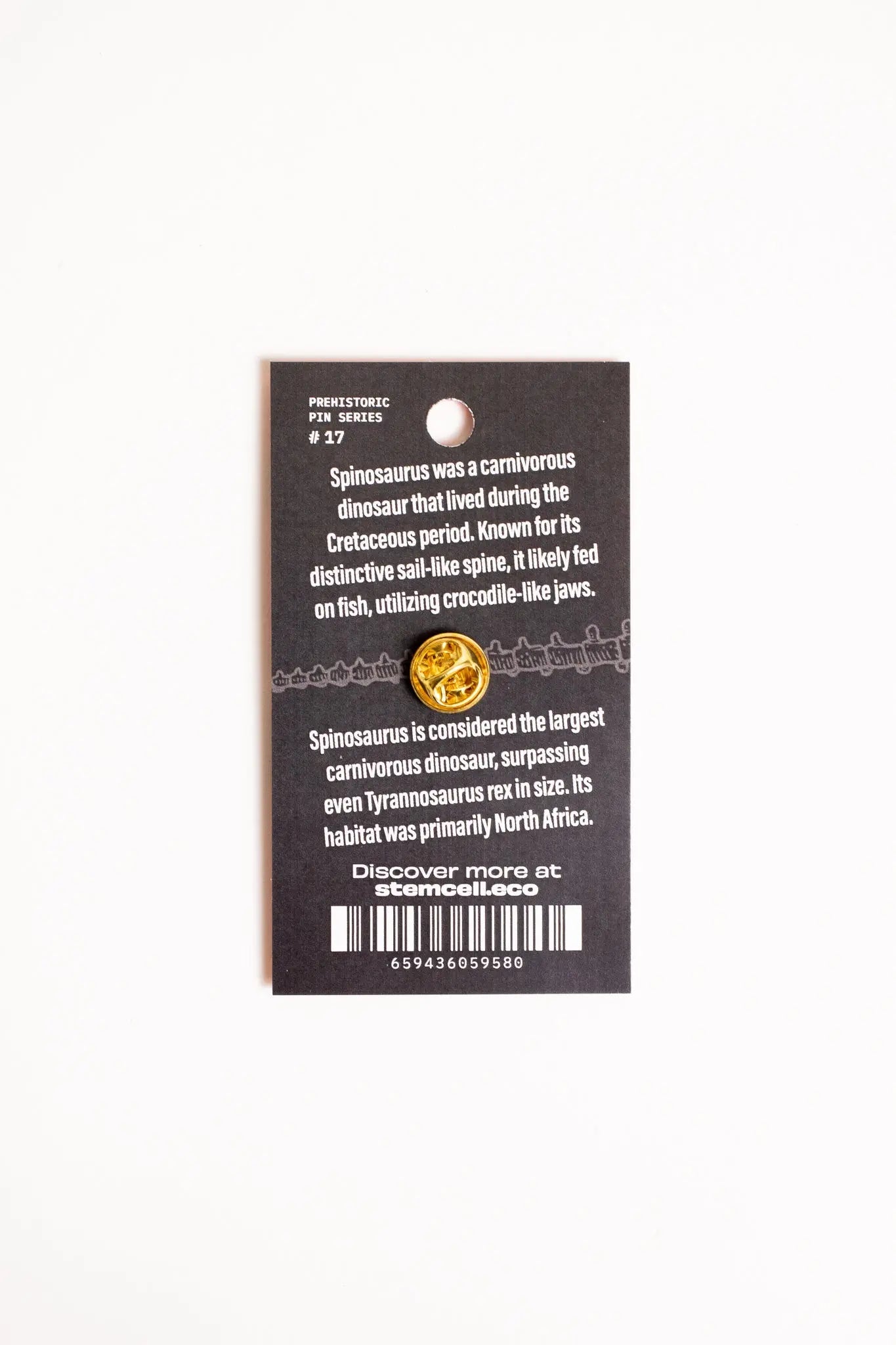 Spinosaurus Enamel Pin (Spinosaurus aegyptiacus), Default Title at Stemcell Science Shop