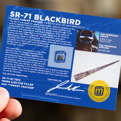 SR-71 Blackbird - Titanium Fragment - Display Card