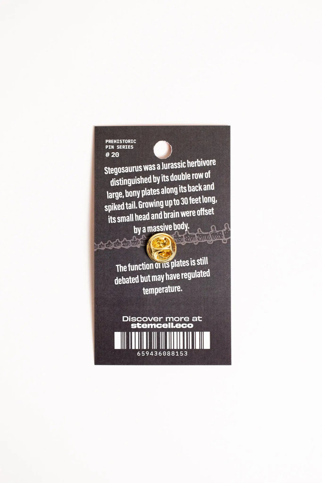 Stegosaurus Enamel Pin (Stegosaurus stenops), Default Title at Stemcell Science Shop