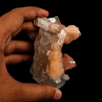 Stilbite on Calcite Natural Mineral Specimen # B 6230