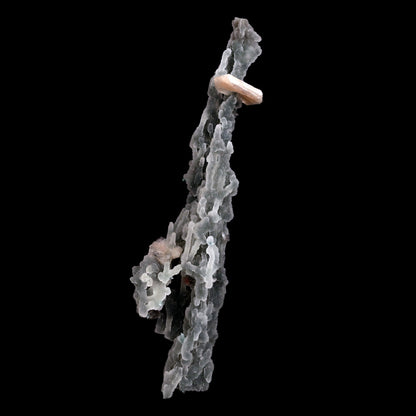 Stilbite on Chalcedony Stalactites Natural Mineral Specimen  # B 4828