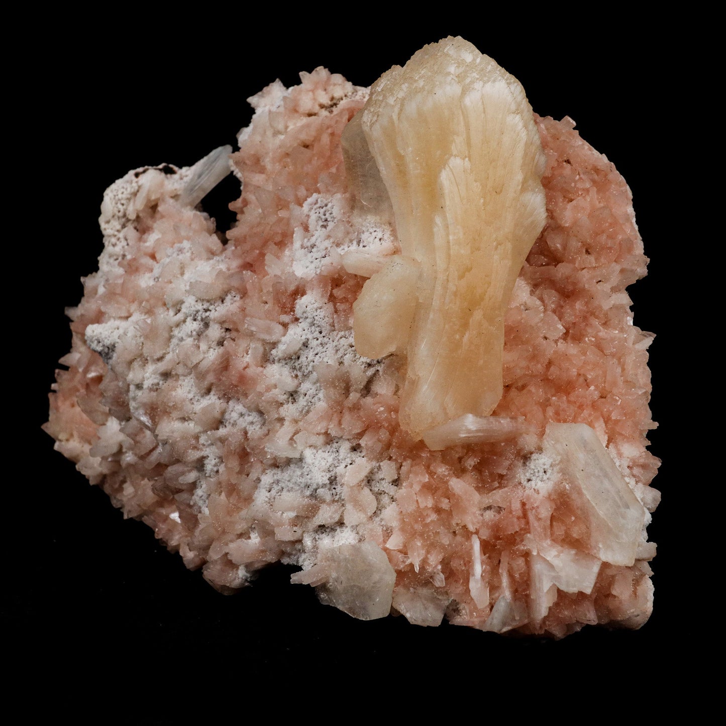Stilbite on Heulanidte Natural Mineral Specimen  # B 5154