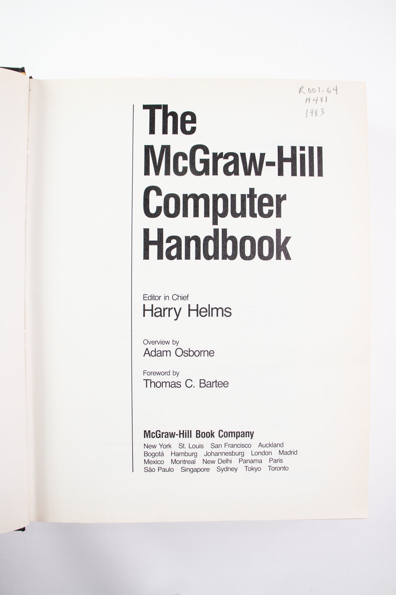 The McGraw - Hill Computer Handbook - Books from Stemcell Science Shop