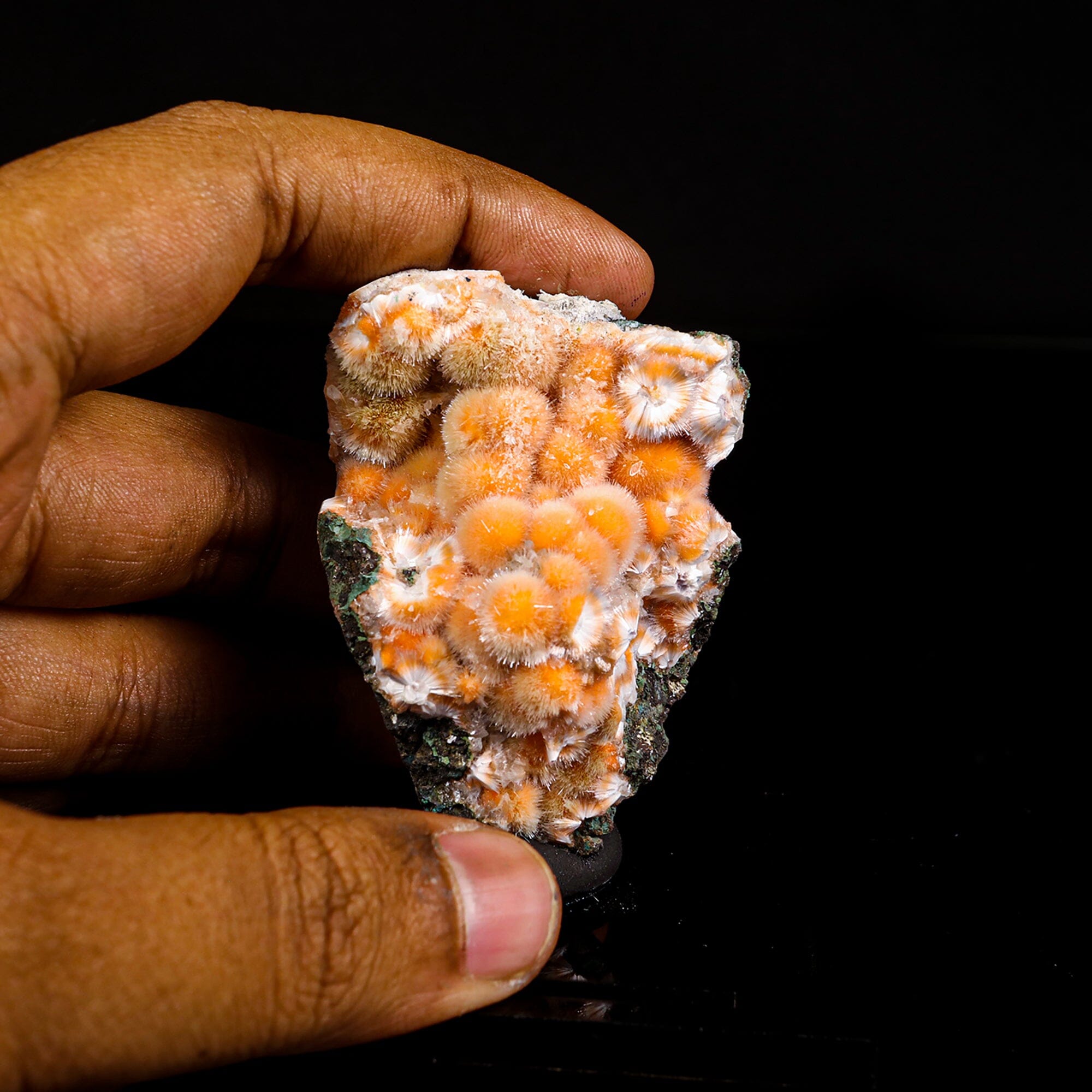 Thomsonite Orange Rare Find Natural Mineral Specimen # B 6813