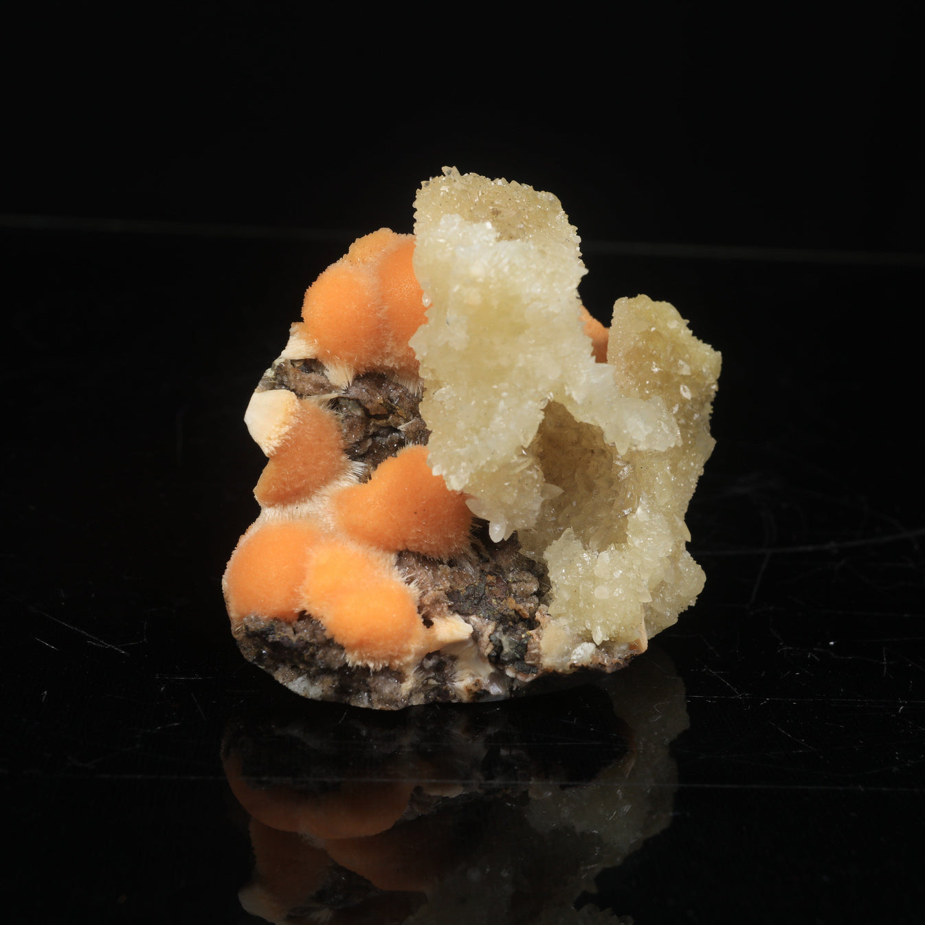 Thomsonite Orange Rare Find with Calcite Natural Mineral Specimen # B ...