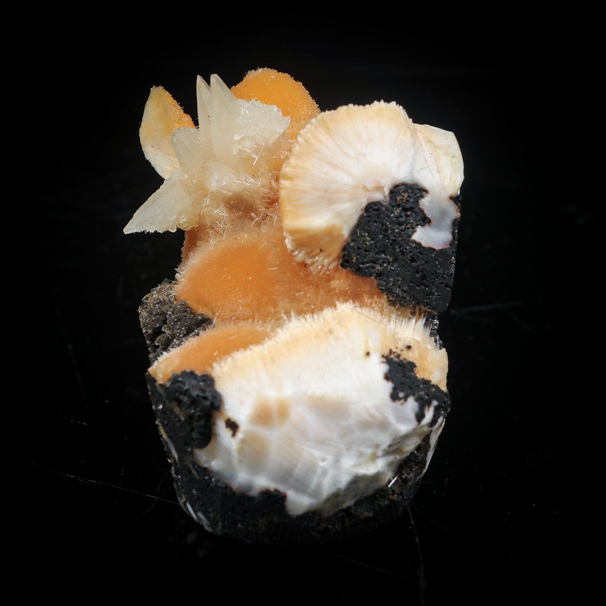 Thomsonite Orange Rare Find with Calcite Natural Mineral Specimen # B ...