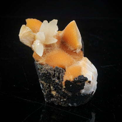 Thomsonite Orange Rare Find with Calcite Natural Mineral Specimen # B 6998
