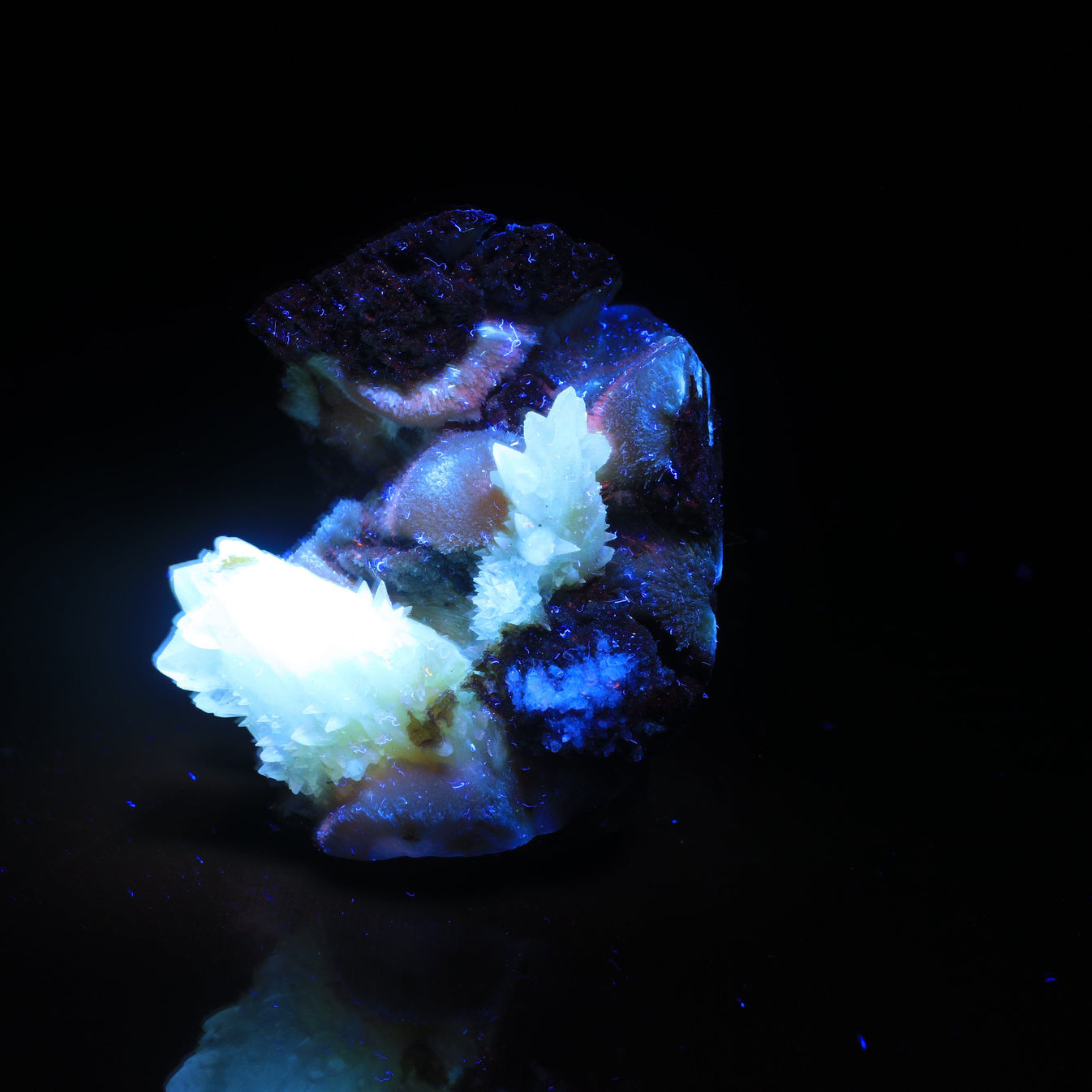 Thomsonite Orange Rare Find with Calcite Natural Mineral Specimen # B ...