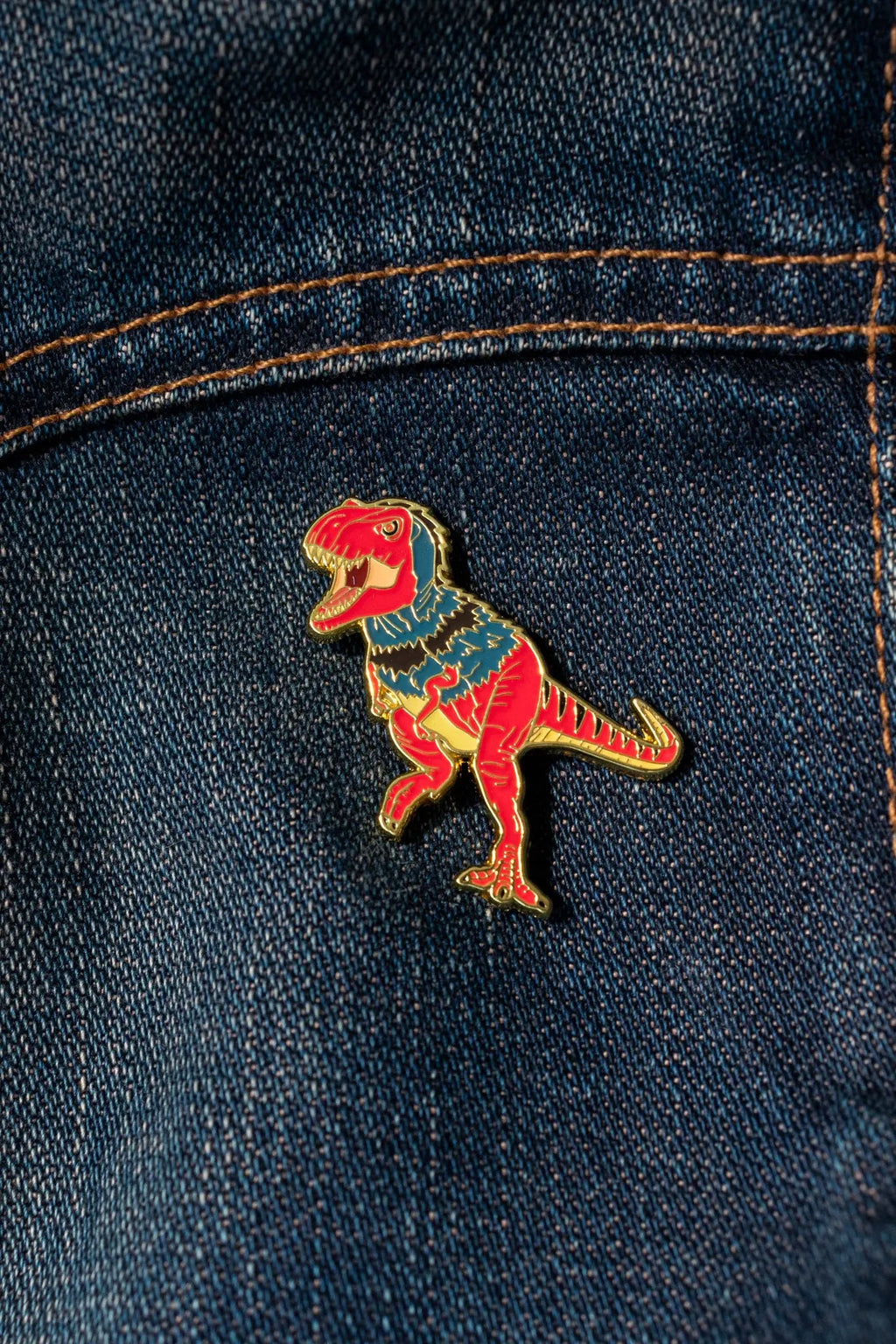 Tyrannosaurus Rex (Feathered) Enamel Pin, Default Title at Stemcell Science Shop