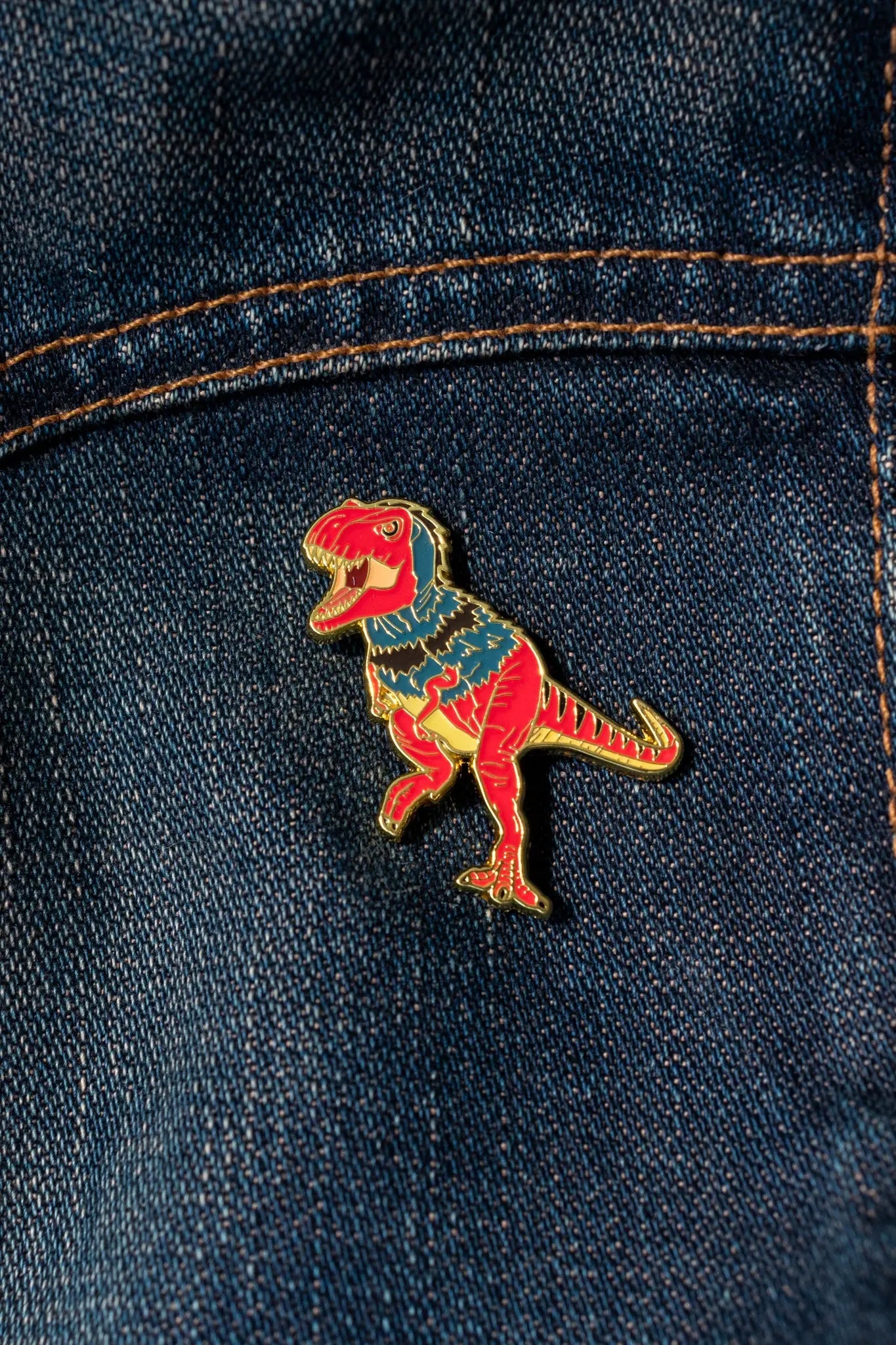 Tyrannosaurus Rex Pin with Feathers Pin Stemcell Science Shop