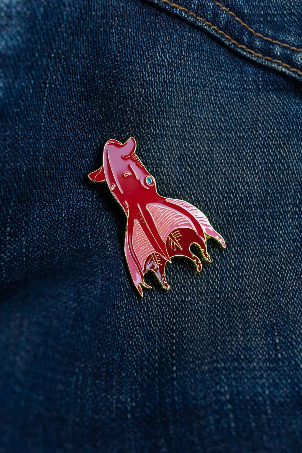 Vampire Squid Enamel Pin (Vampyroteuthis infernalis), Default Title at Stemcell Science Shop
