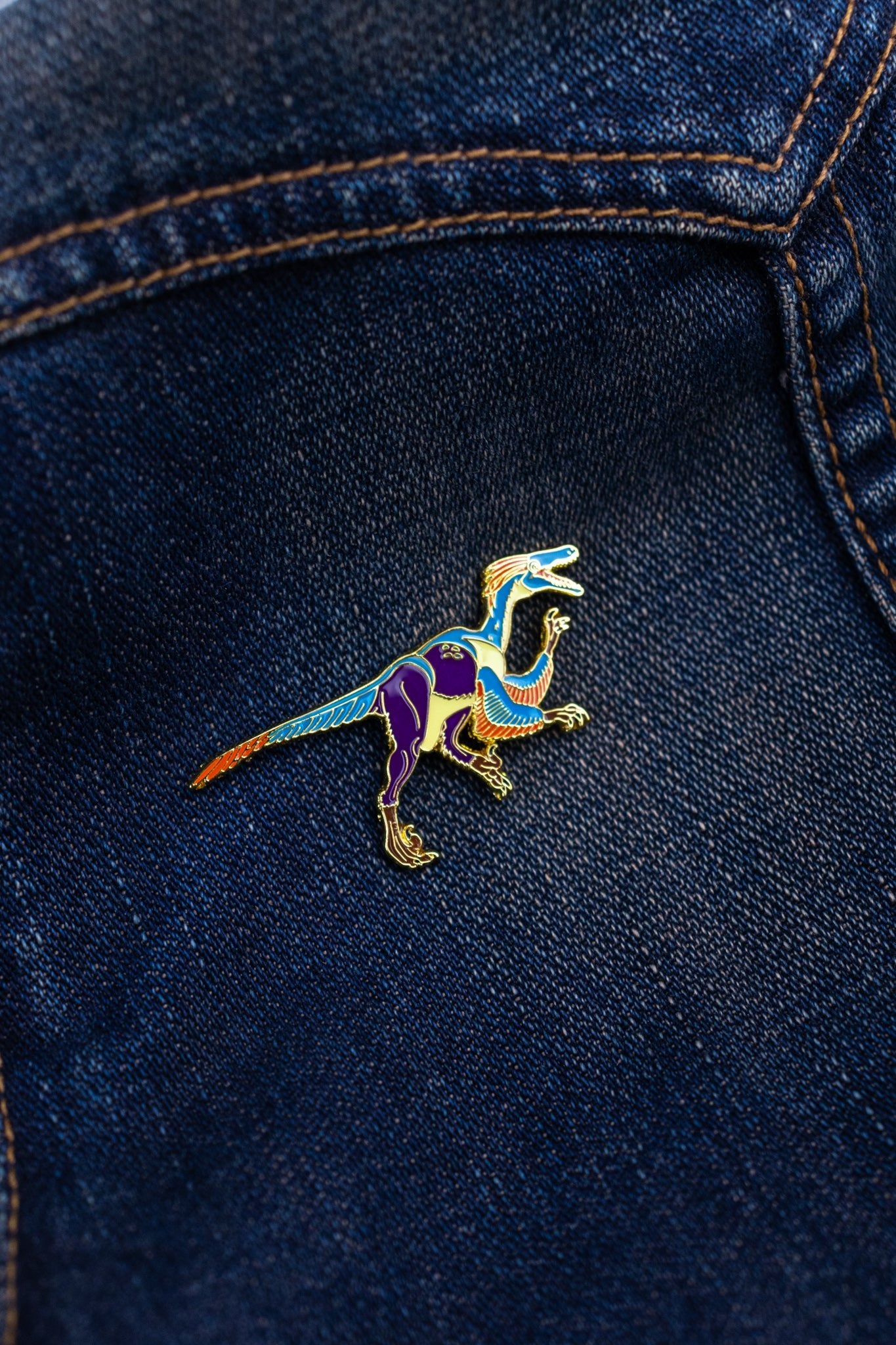 Velociraptor Enamel Pin (Velociraptor mongoliensis), Default Title at Stemcell Science Shop