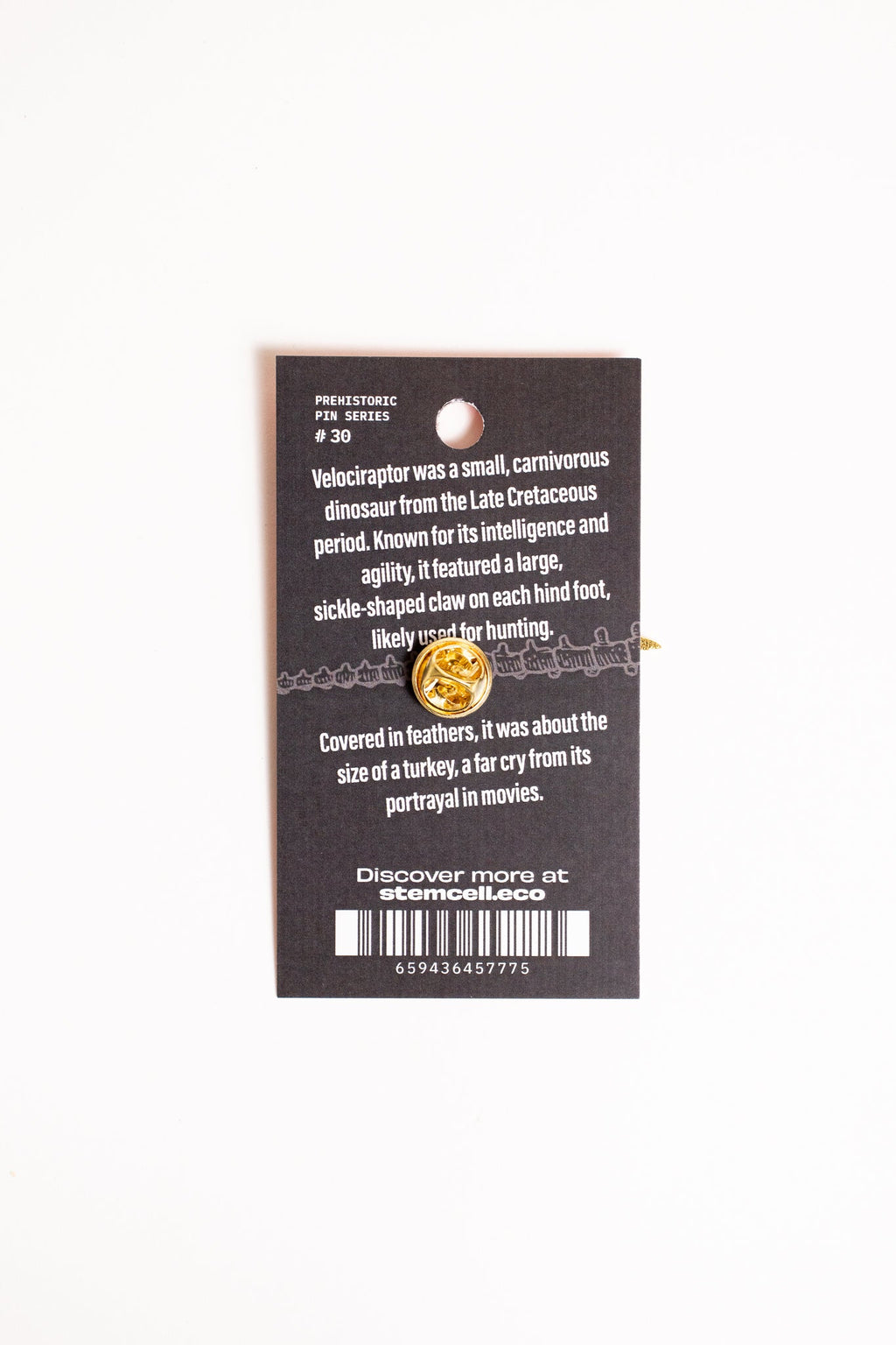 Velociraptor Enamel Pin (Velociraptor mongoliensis), Default Title at Stemcell Science Shop