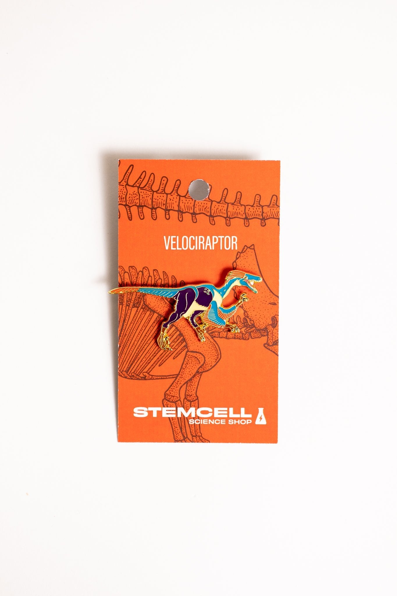 Velociraptor Enamel Pin (Velociraptor mongoliensis), Default Title at Stemcell Science Shop