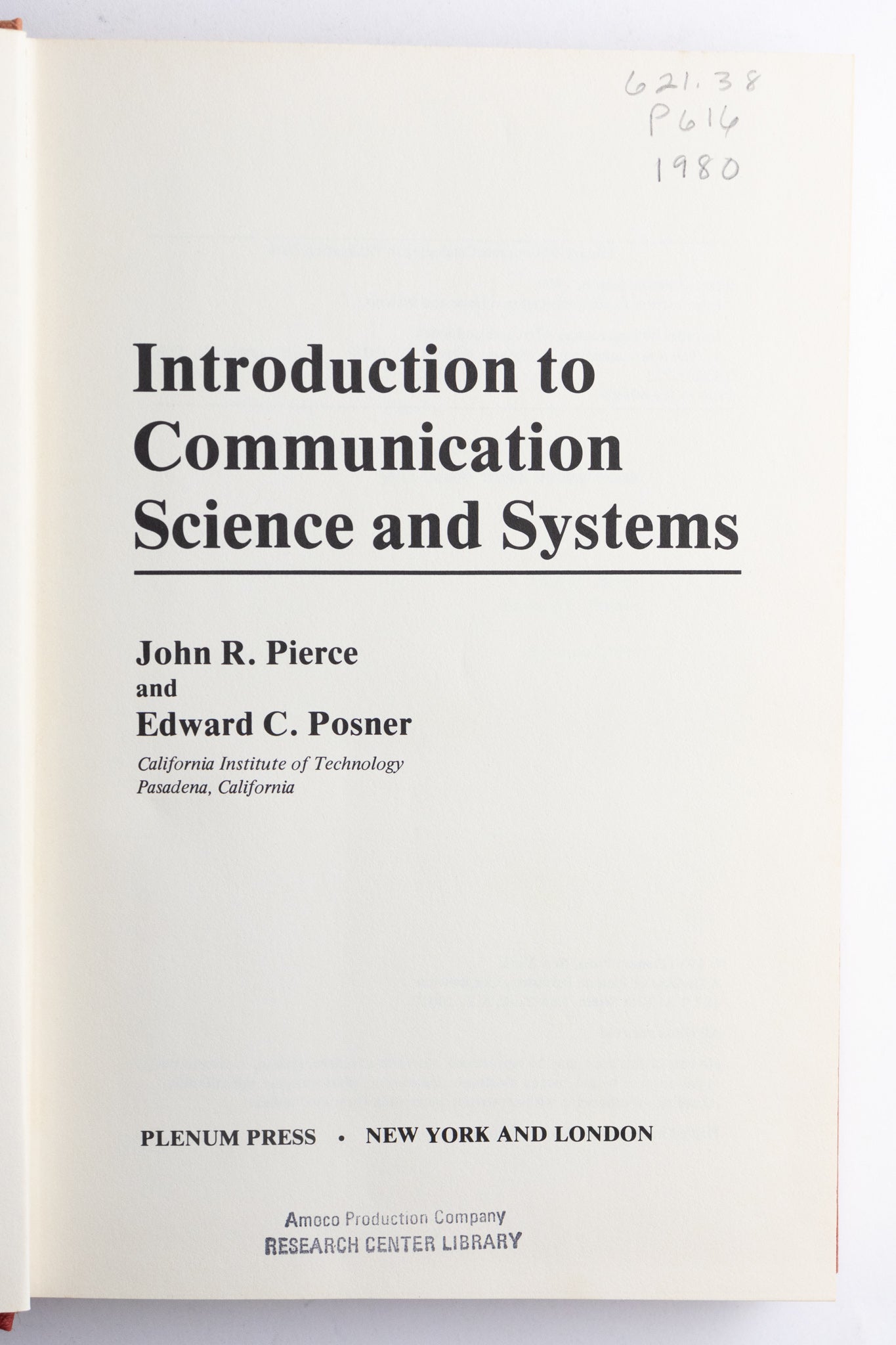 Introduction to Communication Science and Systems - Stemcell Science Shop