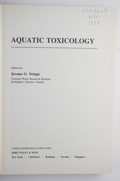 Aquatic Toxicology - Stemcell Science Shop
