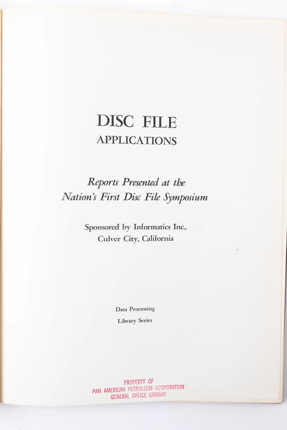 Disc File Applications