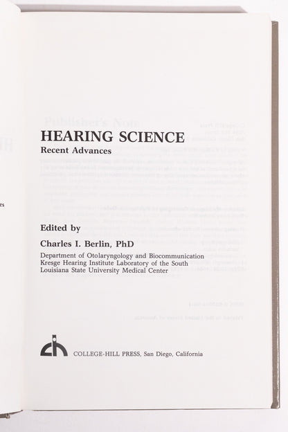 Hearing Science - Stemcell Science Shop