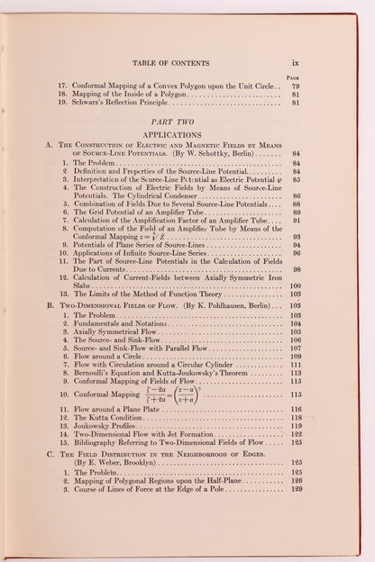Theory Of Functions As Applied To Engineering Problems
