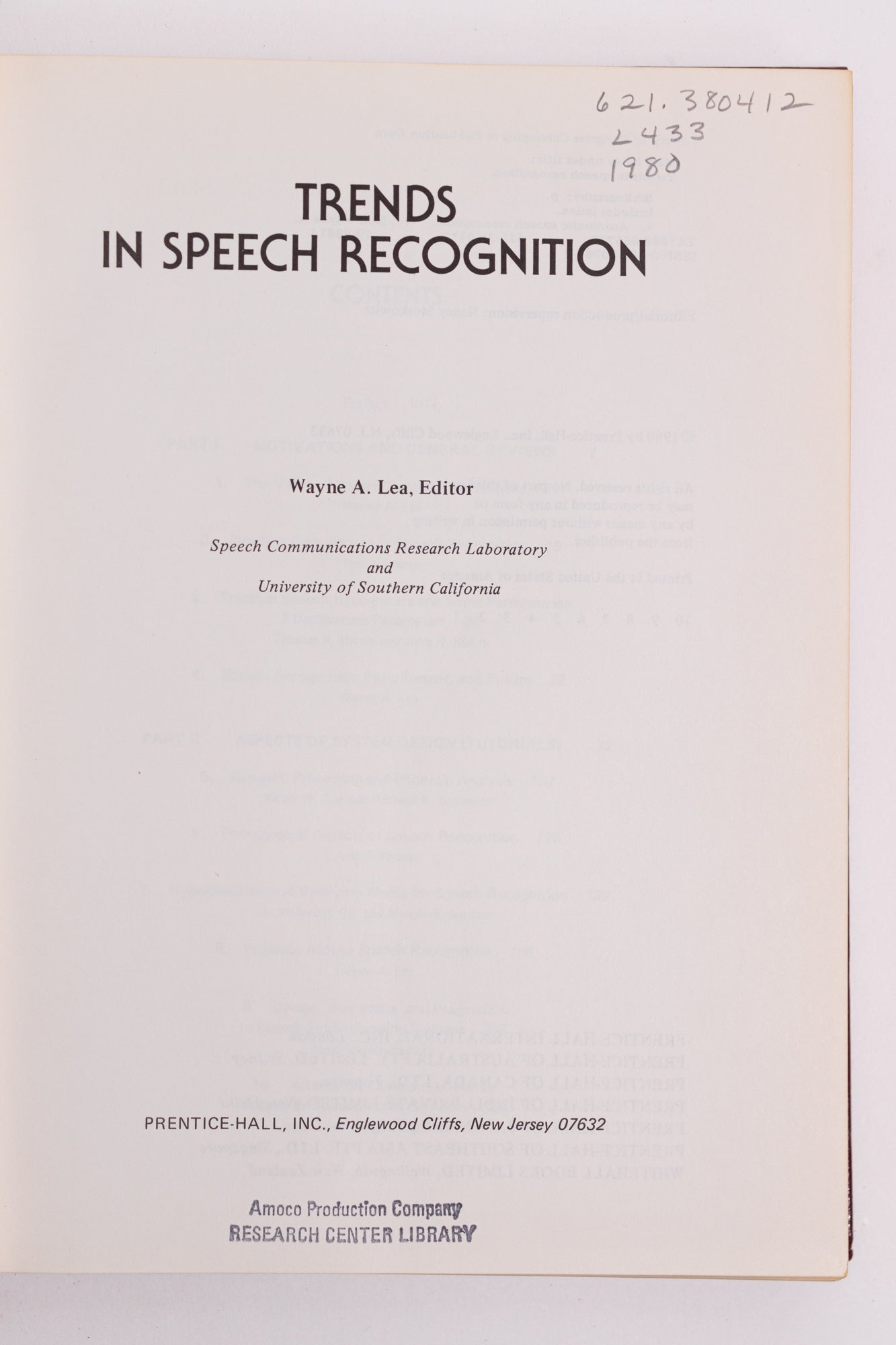 Trends in Speech Recognition - Stemcell Science Shop